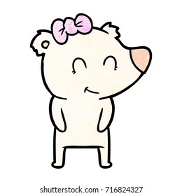 female polar bear cartoon