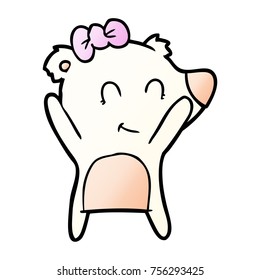 female polar bear cartoon
