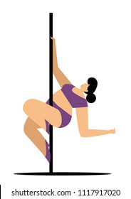 female pole dancer