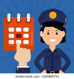 female police officer avatar character
