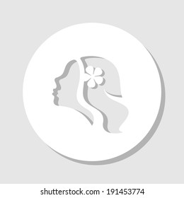 Female portrait icon