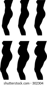 female pregnancy silhouette sequence