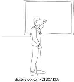 Female was presentation in front of all participant of meeting. Meeting. International meeting. Vector illustration.