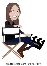 Female Producer In Directors Chair