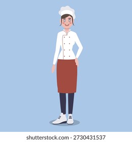 Female Profession Chef Ilustração de arte vetorial