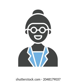 Female Professor icon vector image. Can also be used for Physical Fitness. Suitable for mobile apps, web apps and print media.