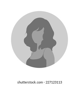 Female Profile Picture Placeholder. Vector illustration. Design social profile template. avatar people. Flat style vector.