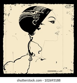 female profile portrait