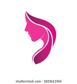 Plantilla de diseño del logotipo vectorial del estilo de cabello del salón de belleza