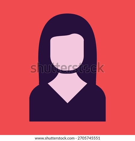 Female Profile smart trendy vector ravishing amazing design useful Illustration colorful background.eps