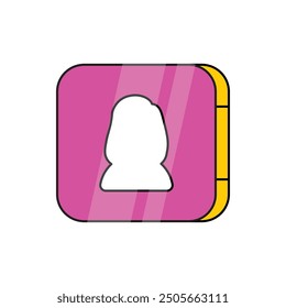 Female Profile User Vector Illustration