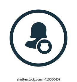Female protect user icon