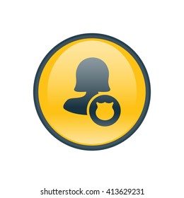 Female protect user icon