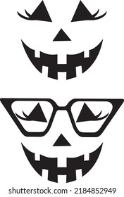Female Pumpkin Face Halloween Vector File