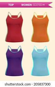 Female realistic tank top set