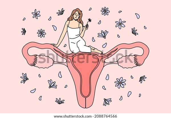 Female reproductive\
system health concept.