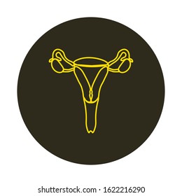 female reproductive system icon vector