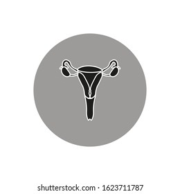 female reproductive system icon vector