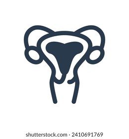 Female Reproductive Uterus Vector Icon Illustration