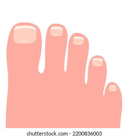 Female right foot cartoon vector illustration isolated on a white background