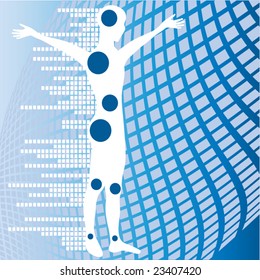 female robotic form (use with or without circles)