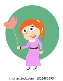 female romantic vector illustration design