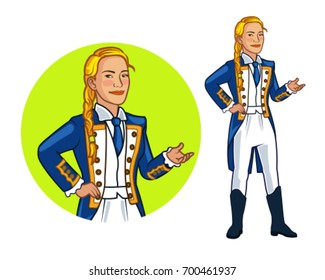 Female Royal Navy Officer Cartoon