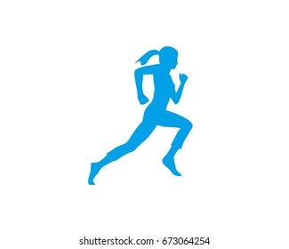 Female run Silhouette