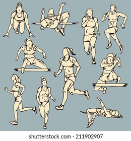 Female Runner Sport Illustration