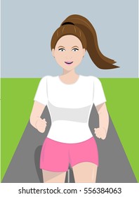 female runner.vector illustrator