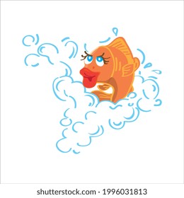 Female Salmon Fish Cartoon Vector Illustration Stock Vector (Royalty ...