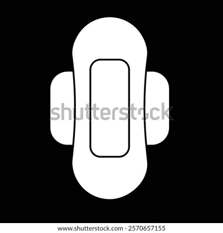 Female sanitary pads icon vector illustration, women sanitary napkins clipart, menstrual sanitary pads clip art, menstrual hygiene product, woman menstruation concept