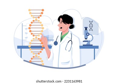 Female Scientist Doing DNA Research