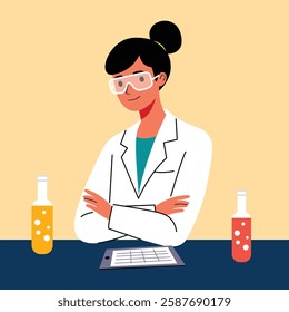 Female Scientist Working in a Laboratory