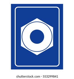 female screw ladies room icon. Logo for WC Women