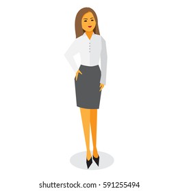 Female Secretary Stock Vector (Royalty Free) 591255494 | Shutterstock