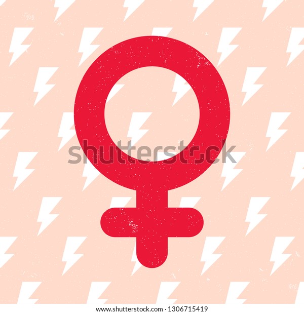 Female Sex Icon Pink Symbol Feminist Stock Vector Royalty Free 1306715419 Shutterstock