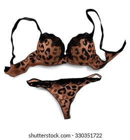 leopard print bra and panties