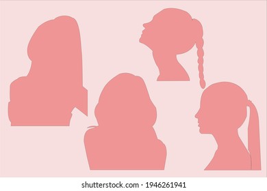 female shadow abstract  vector design 