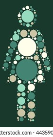 female shape vector design by color point