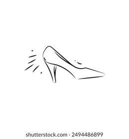Female Shoe flat vector design