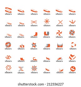 Female Shoes Icons Set Isolated On Stock Vector (Royalty Free ...