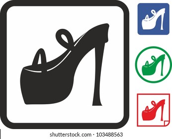 Female shoes vector icon