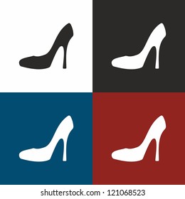 Female shoes, vector, icon