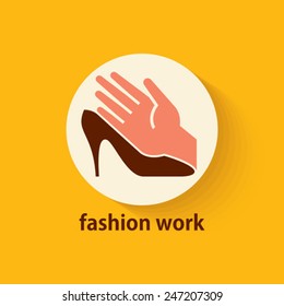 female shoes, web icon. vector design
