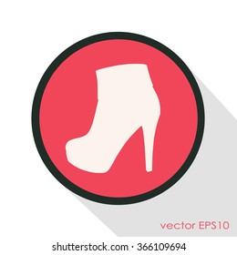 female shoes, web icon. vector design