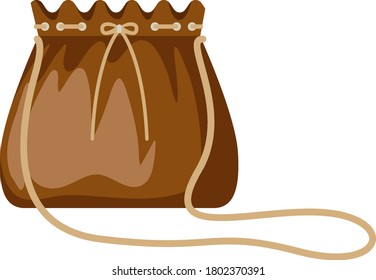 Female sholder bag on white background illustration