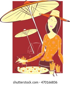 female shopkeeper