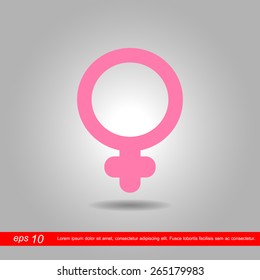 female sign flat icon vector illustration eps10 