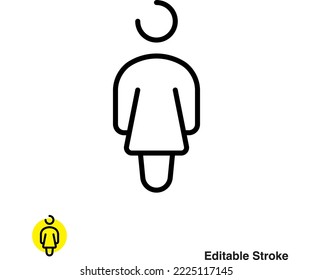 Female Sign Human Outline Icon Eps